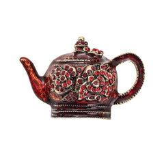 Fashionable Court-style Diamond-encrusted Kettle Brooch