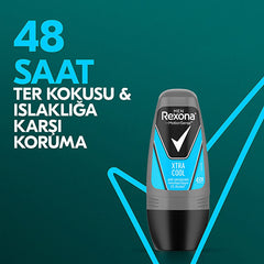 Rexona Men Roll On Extra Cool 50ml - Long-Lasting Deodorant | Fresh Scent