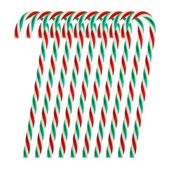 10-Piece: Plastic Candy Cane Ornaments
