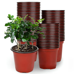 100-Piece: Plastic Plant Nursery Pots