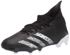 adidas Firm Ground Predator Freak .3 Soccer Shoe (boys) Black/White/Black 12 Little Kid