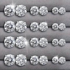 12-Pairs: Fashion Stainless Steel Stud Earrings