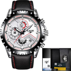 Business Elegant Men's Watch With Chronometers Day View Fluorescent Hands Excellent Look Unique Design Perfect Gift For Your Man