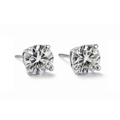 14K Solid White Gold 10.00ct Lab-Grown Round IGI Certified Diamond Stud Earrings