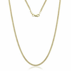 14k Solid Yellow Gold Cuban Link Chain Necklace - Assorted Sizes