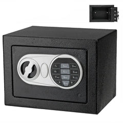 17E Home Use Upgraded Electronic Password Steel Plate Safe Box Black