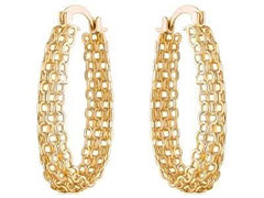 18K Gold Plated Hoop Earrings