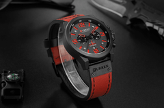 Retro Waterproof Watch With Chronometers Steel Case And Leather Belts Unique Design Excellent Look Perfect Gift For Your Man