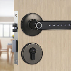 Smart Lock Fingerprint Password Electric Digital Lock Alloy Keyless Security Door Handle For Home