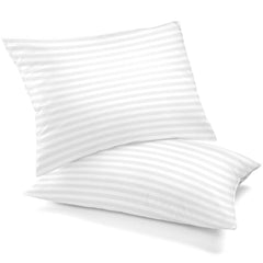 2-Pack: Lux Decor Collection Cotton Stripe Pillow Plush Bed Pillows Set