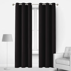 2-Panels: Deconovo Room Darkening Thermal Insulated Blackout Grommet Window Curtains