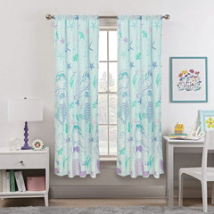 2-Piece Set: Kidz Mix Mystical Mermaid Window Panel Pair