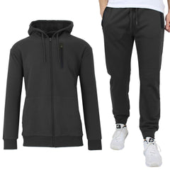 2-Piece Set: Men's Slim Fitting French Terry Hoodie & Jogger