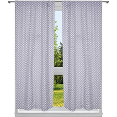 2-Piece Set:100% Cotton Chevron Print Blackout Window Curtain Pair Panel