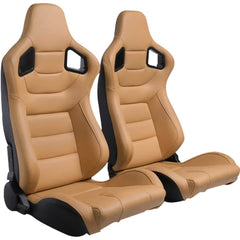 2-Pieces Set: Universal PVC Leather Bucket Seats