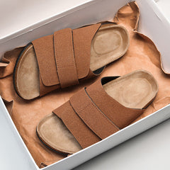 Summer Mens Cork Slippers Couples Shoes