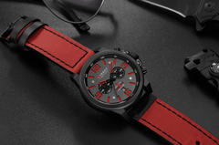 Retro Waterproof Watch With Chronometers Steel Case And Leather Belts Unique Design Excellent Look Perfect Gift For Your Man