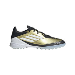 adidas Unisex F50 League Messi Turf Sneaker Gold Metallic/White/Black 7.5 US Men