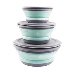 3-Pieces: Folding Camping Bowl Set
