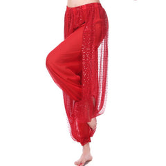 Bombachos de danza india con lentejuelas para mujer