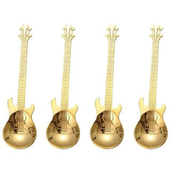 4-Piece: Guitar-Shaped Spoon Set