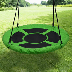 40 in Outdoor Tree Swing Hanging Rope Tire Saucer Seat Yard Mat
