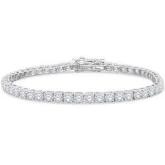 4.20 Ct Round Cut Diamond Tennis Bracelet 14K White Gold Lab-Grown 6.25 Inch