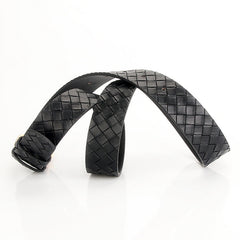 Women's Alloy Pin Buckle Belt Trendy Wild Belt Personality Imitation Weaving