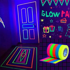5-Pack: Fluorescent Light Tape for Party Decorations, Birthdays & Crafts