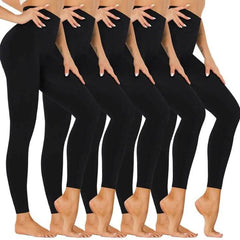 5-Pack: Women’s Fleece Lined High Waist Leggings