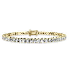 5.00 Ct Top Quality Round Diamond Tennis Bracelet 14K Yellow Gold