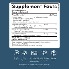 Nucific® Bio-X4 4-in-1 Weight Management Probiotic Supplement, 90 Count.