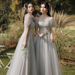 Dress Sisters Dress Female Gray Slim Fit Girlfriend Clothes
