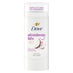 Dove Deodorant Stick for 72 Hour Odor Protection Coconut & Pink Jasmine Aluminum Free 2.4 oz