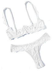 White Lace Women's Slip Underwear Set - 2 Pack | Size M