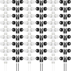 Kigeli 100 Pcs Kids Bulk Earbud Headphones for Classroom Student Wired Headphones in-Ear Earbud 3.5 mm Disposable Earphones Set for Kids Adult Class School Library Laptop (Grey Black)