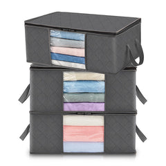 Clothing Cotton Quilt Blanket Transparent Window Large Capacity Storage Box