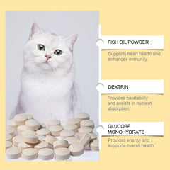 Cat Care Vitamin Moisturizing Skin Fish Oil Supplement Tablets