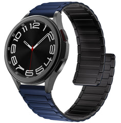 Magnetic watchband Compatible with Samsung Galaxy Watch 6 Band/Galaxy Watch 5/Galaxy Watch 4 Band Galaxy Watch 5 Pro/Galaxy Watch 3/Active 2 Watch Silicone Replacement Wristband Strong Magnet link (Blue)