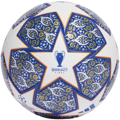 adidas UCL Istanbul Pro Match Ball - Celebrate Istanbuls Legacy with a High-Performance Ball White/Team Royal Blue/Solar Orange/Silver MET. Size 5