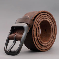 Ceinture pour homme en cuir pleine fleur avec boucle ardillon