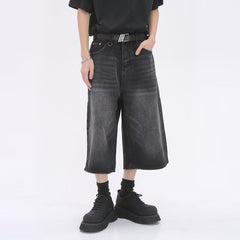 Summer Mens Capri Pants Trendy Denim ShortsAmerican Style