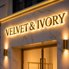 Custom 3D Backlit Channel Letters Sign Illuminated Metal Business Logo Outdoor/Indoor LED Signage for Storefront Office Wall