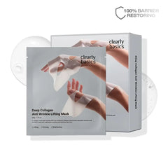 Clearly Basics Deep Collagen Anti Wrinkle Lifting Mask for hydrating collagen face mask and skin rejuvenation.