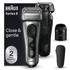 BRAUN SERIES 8-8567CC RECHARGEABLE WET & DRY SHAVER + SMARTCARE CENTER - Imperfect Box