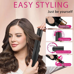 NICEBAY Airflow Styler, Titanium Hair Straightener & Curling Iron with Cooling Air Vents, 5 Temps, Dual Voltage & Auto Shutoff - Imperfect Box