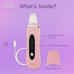 Spa Sciences LELA Ultrasonic Skin Scrubber Spatula Pink - New