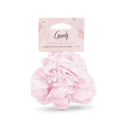 Goody x LoveShackFancy Large Satin Scrunchies 3ct Pink - New