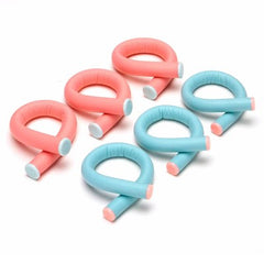 Conair Heatless Spiral Curl Rollers Coral & Teal 18pcs - New
