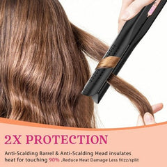 NICEBAY Airflow Styler, Titanium Hair Straightener & Curling Iron with Cooling Air Vents, 5 Temps, Dual Voltage & Auto Shutoff - Imperfect Box